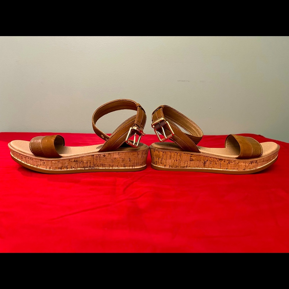 Lucca Lane “Leesa” Brown Leather Platform Sandal Sz 7